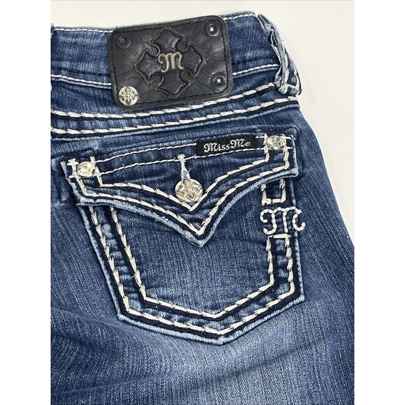 Miss Me Bootcut Jeans J55014B58 Women’s 25 Dark Blue Denim - Picture 9 of 10